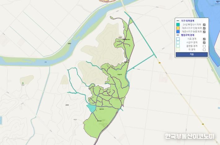 지적재조사 풍산면 대가지구 두승지구